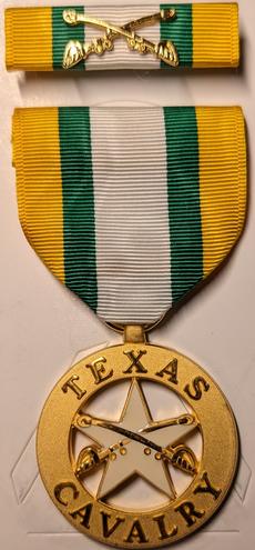 Texas Cavalry Service Medal with Ribbon